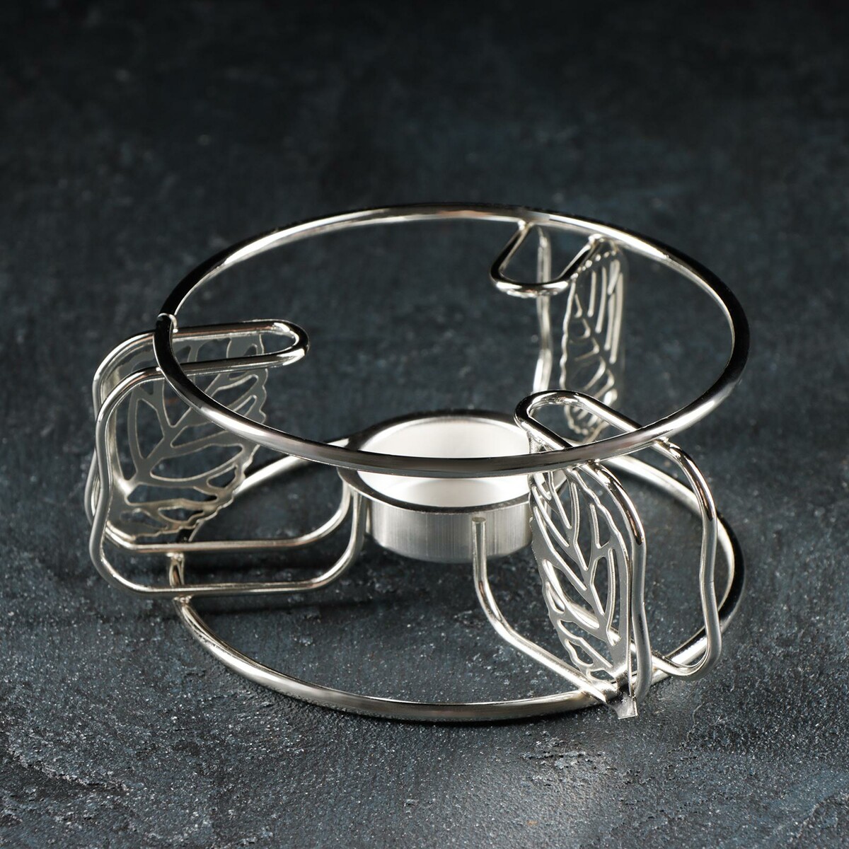 Подставка-подогрев для чайника, 13,5×13,5×6 см, цвет серебряный подставка для пирожных серебряный