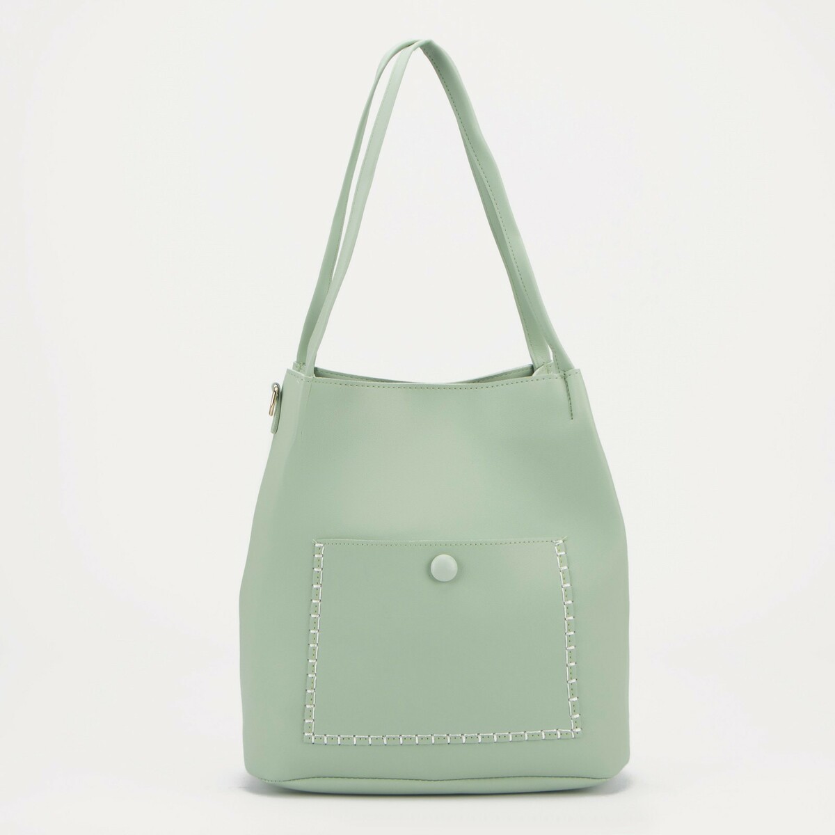 Сумка женская, отдел на молнии, наружный карман, длинный ремень, цвет зелёный сумка мешок отдел на молнии наружный карман длинный ремень синий