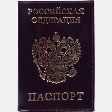 Обложка для паспорта, цвет темно-фиолето