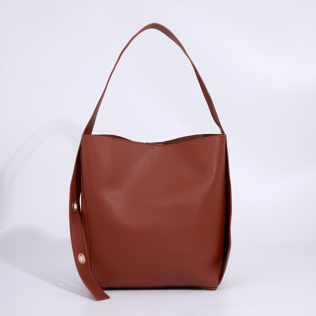 Сумка-мешок на магните, цвет коричневый сумка мешок женская на магните косметичка коричневый