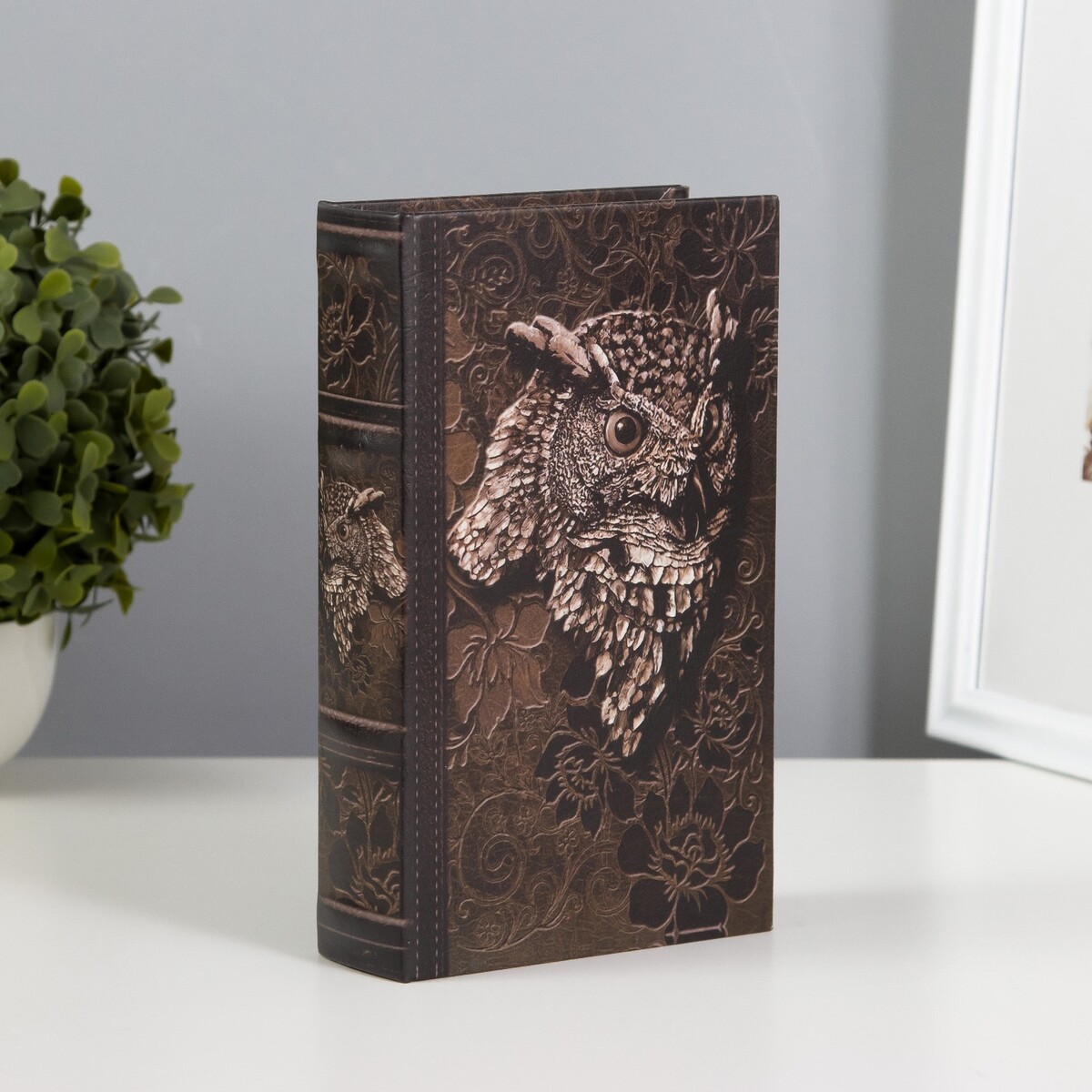 

Сейф дерево книга, Коричневый