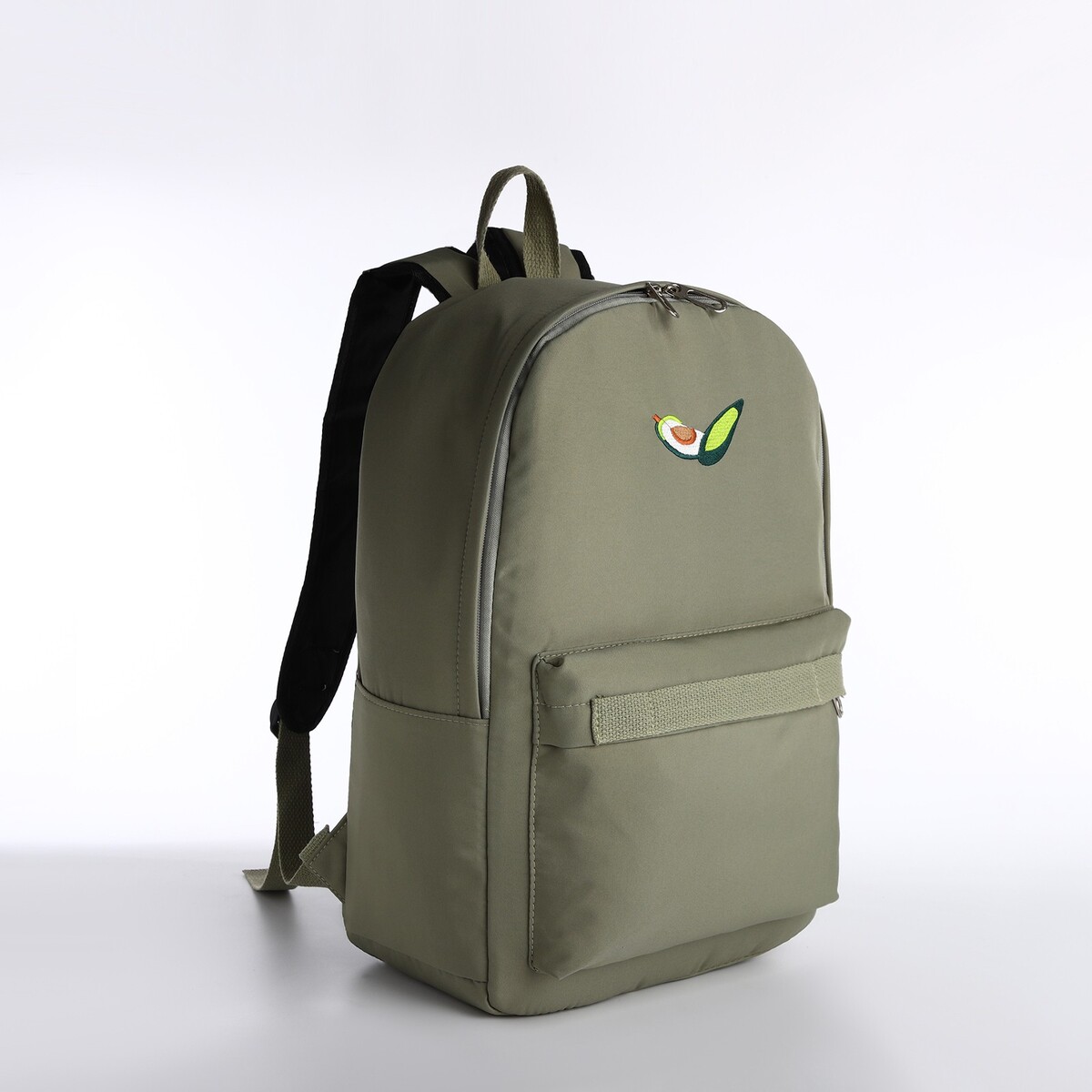 Рюкзак молодежный из текстиля на молнии, наружный карман, сумочка, цвет зеленый рюкзак текстильный 46х30х10 см вертикальный карман зеленый