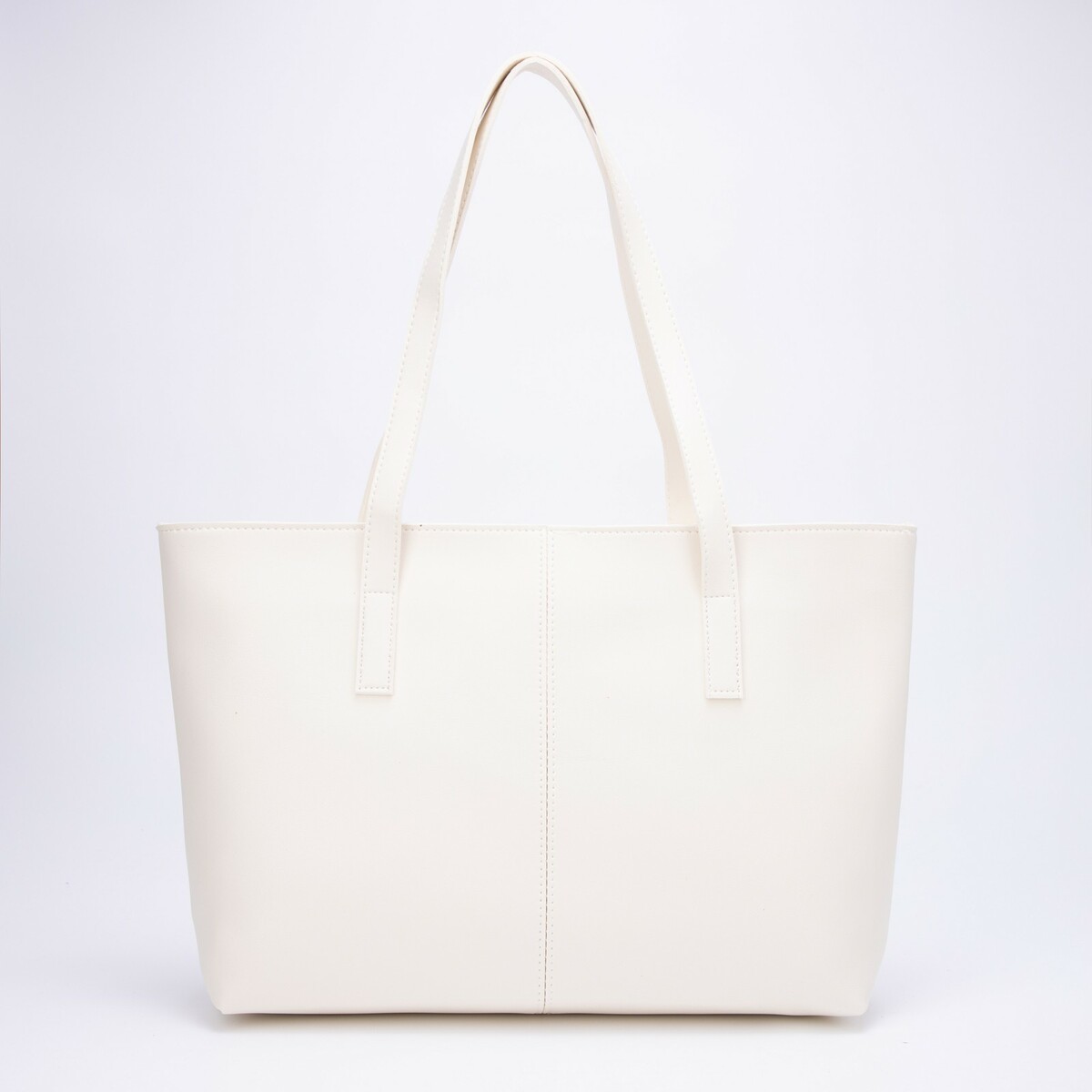 

Сумка-шопер на молнии, цвет белый