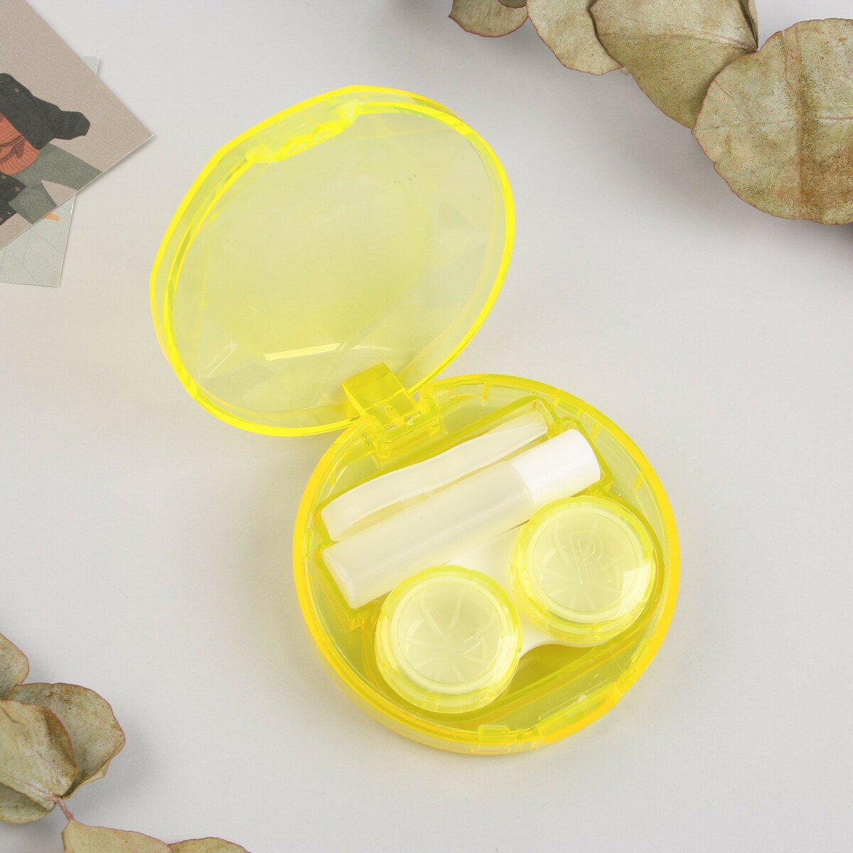 

Контейнер для контактных линз, Желтый
