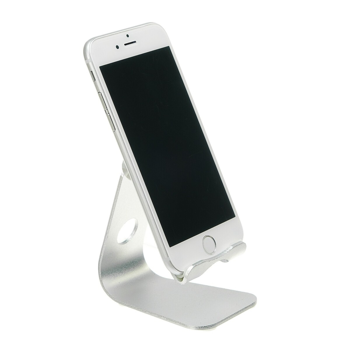 Подставка для телефона, с регулируемым углом наклона, металл, серый 