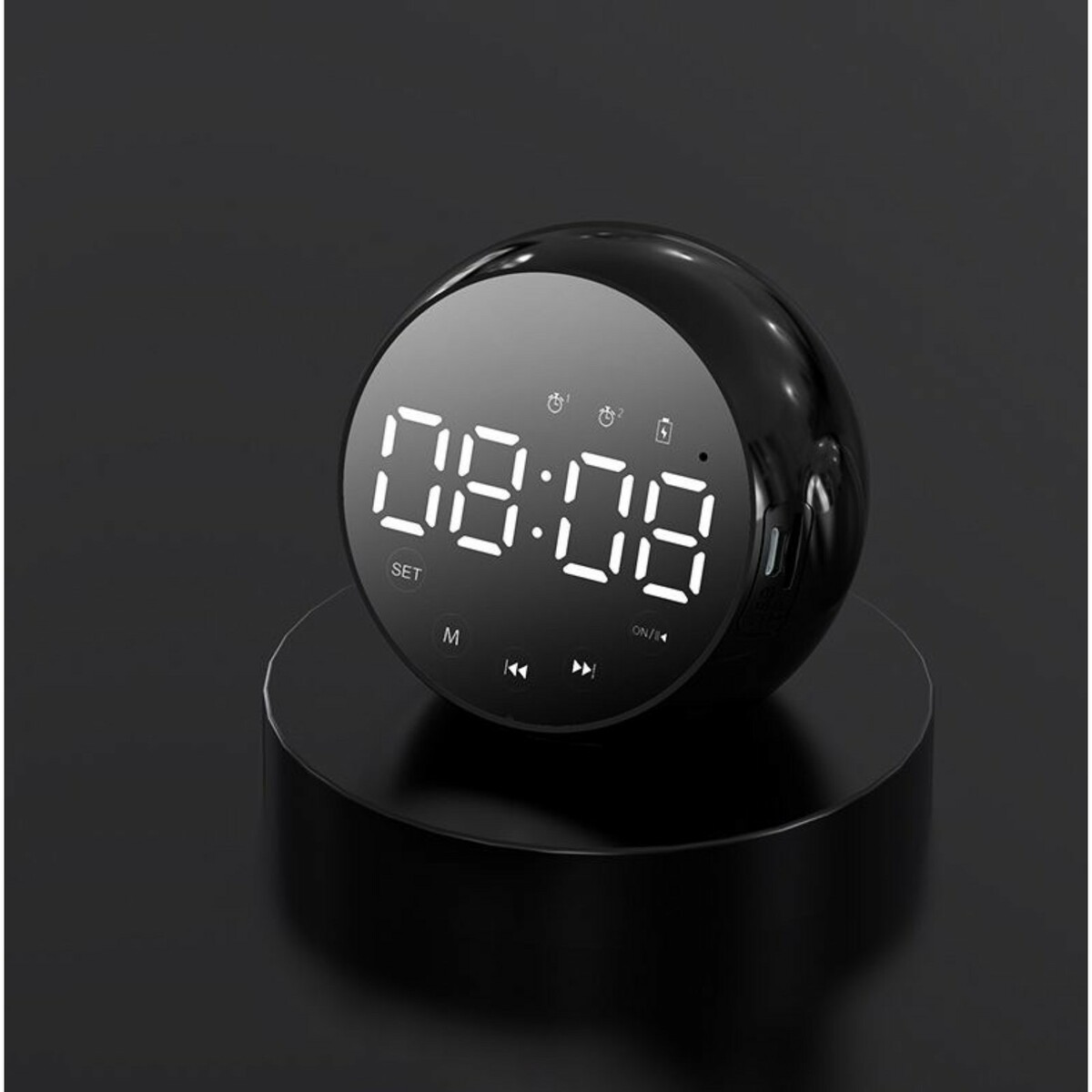 Часы - будильник электронные настольные: колонка, bluetooth, tf-карта, 8 х 8.5 см, usb карта памяти kingston sdcg3 64gbsp