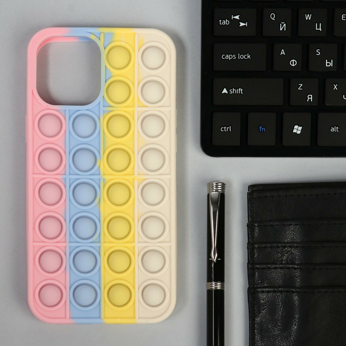 Чехол pop it, для iphone 12 pro max, силиконовый, разноцветный