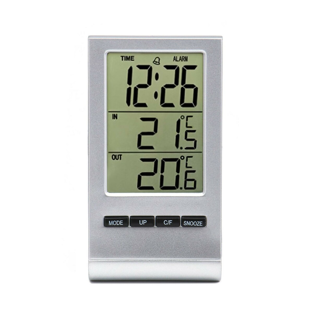 Часы - будильник электронные настольные с метеостанцией, 5.7 х 10.6 см, 2 ag10 часы электронные настольные с метеостанцией с календарем и будильником 7 7 х 8 6 см
