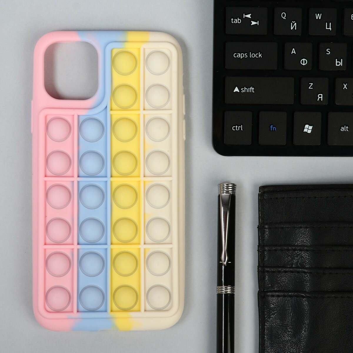 Чехол pop it, для iphone 11 pro max, силиконовый, разноцветный чехол ibox crystal для телефона realme c35 силиконовый противоударный прозрачный