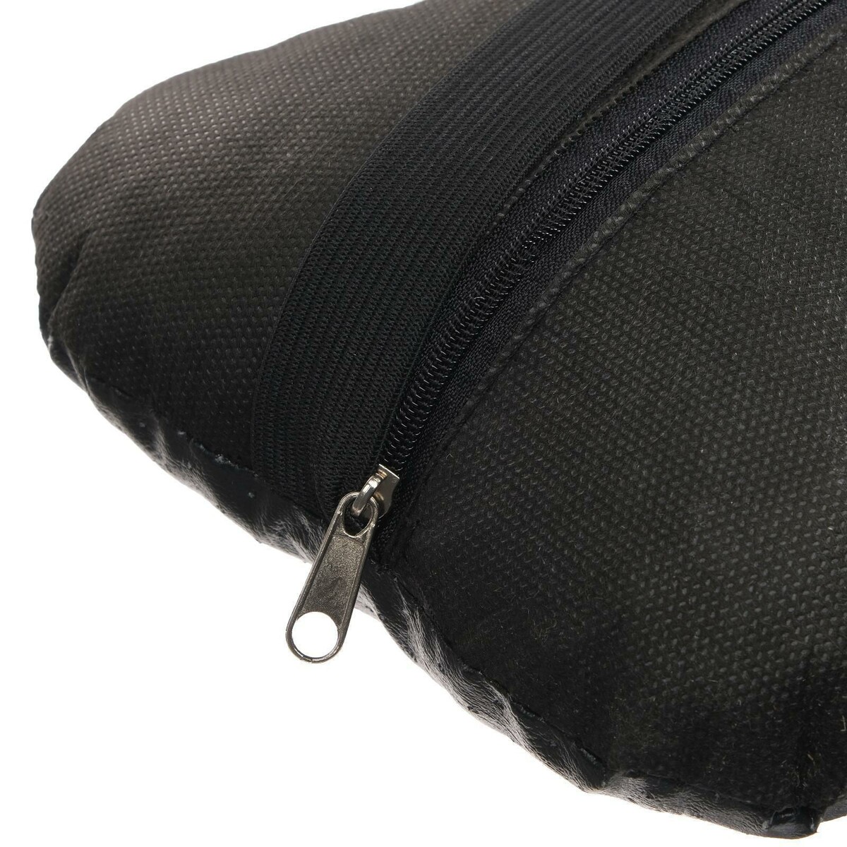 фото Подушка автомобильная косточка, на подголовник, экокожа перфорированная, черный 16х24 см no brand