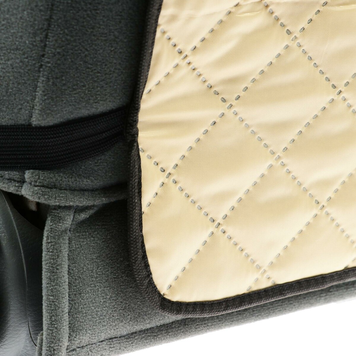 фото Защитная накидка на переднее сиденье, 40 × 60 см, оксфорд, стеганная, бежевая no brand