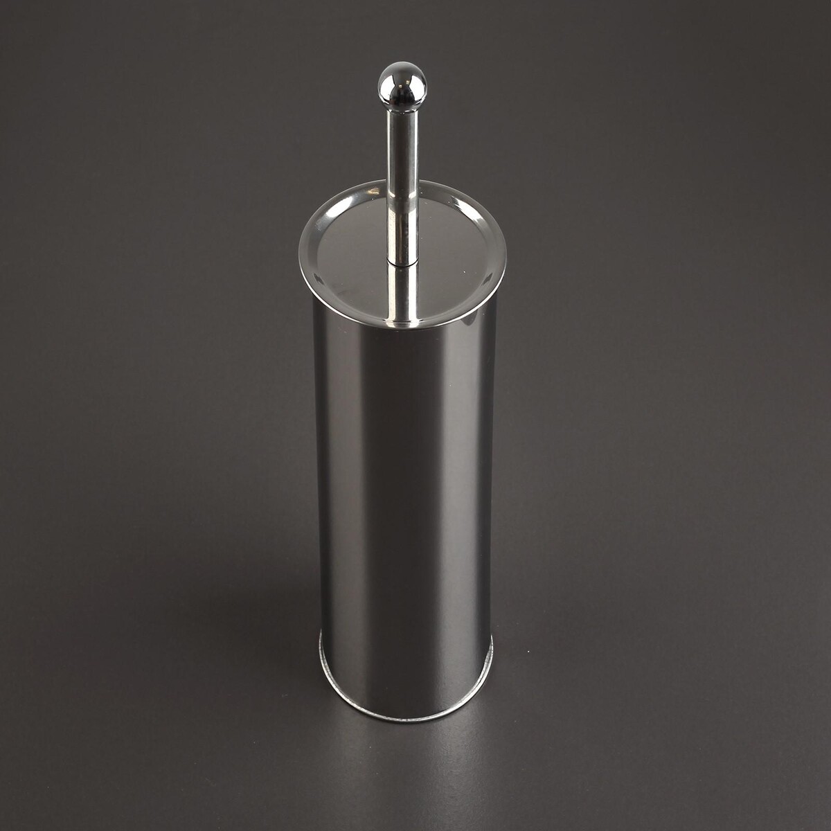 Ёршик для унитаза с подставкой, 9,5×9,5×37 см, цвет хром ерш для унитаза лайма с подставкой нержавеющая сталь зеркальный 601616