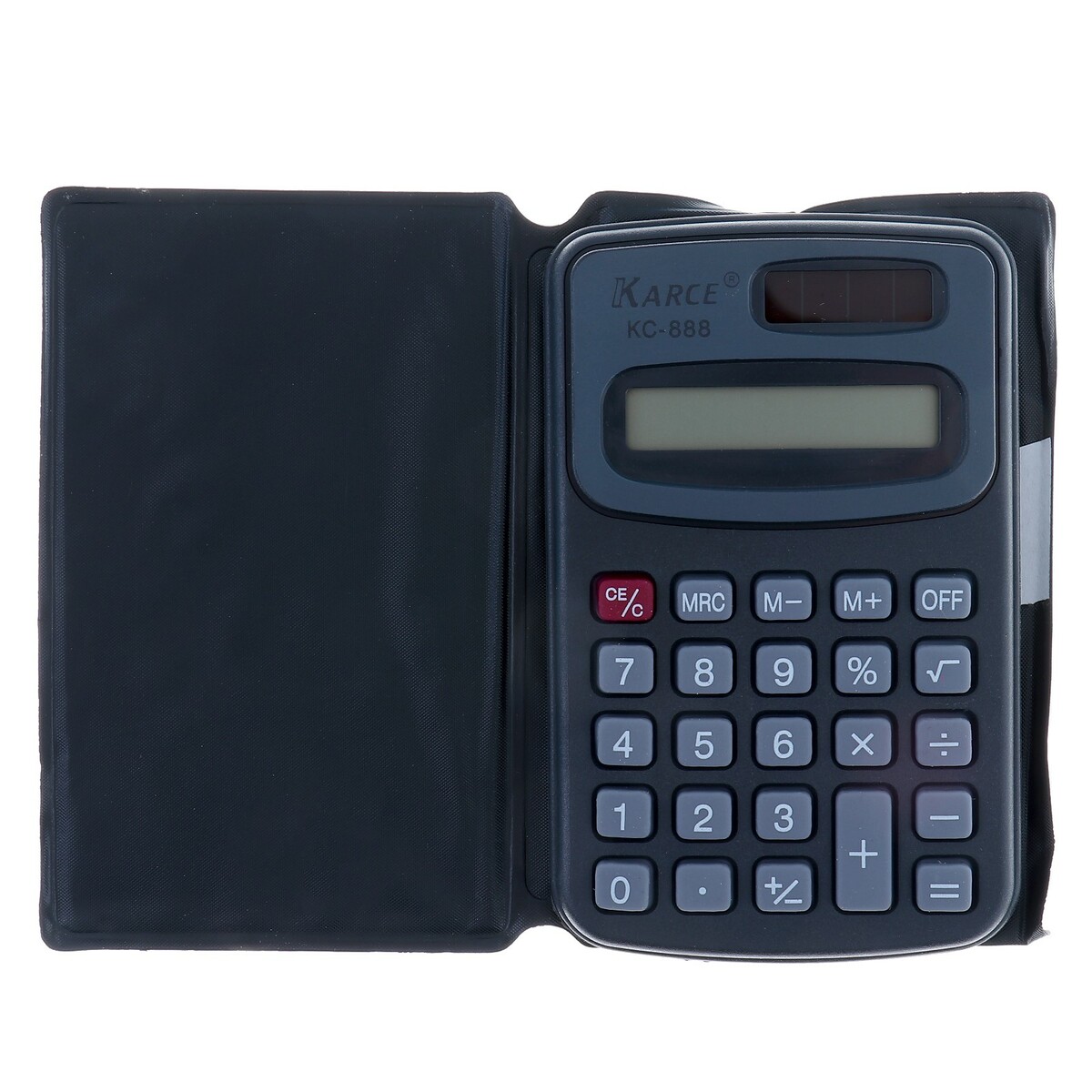 Калькулятор карманный с чехлом 8 - разрядный, kc - 888, работает от батарейки (таблетка ag 10) калькулятор карманный citizen lc 110nr 8 разрядный 58 х 88 х 11 мм питание от батарейки