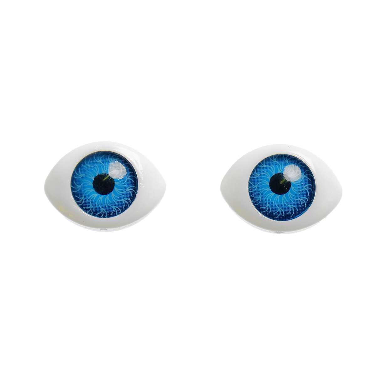 Глаза, набор 8 шт., размер 1 шт: 1,5 × 1 см, размер радужки 9 мм, цвет голубой глаза набор 8 шт размер 1 шт 1 5 × 1 см размер радужки 9 мм голубой