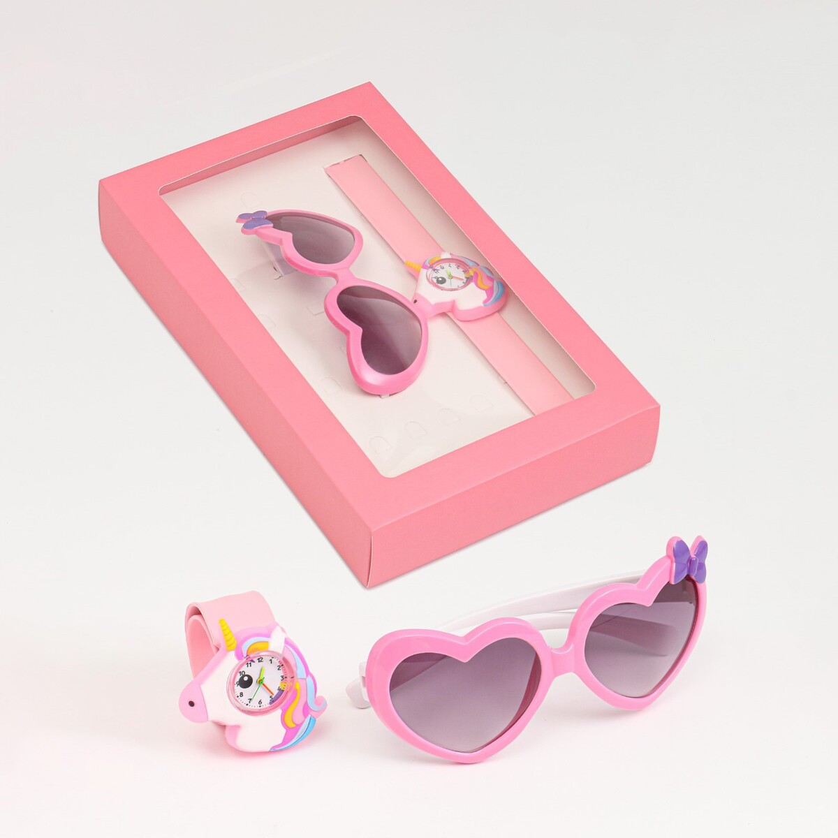 Детский подарочный набор для девочек ночная сорочка розового а с принтом для девочек