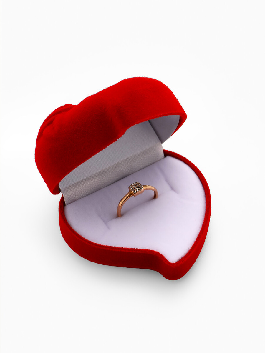 

Футляр под кольцо, серьги, Красный