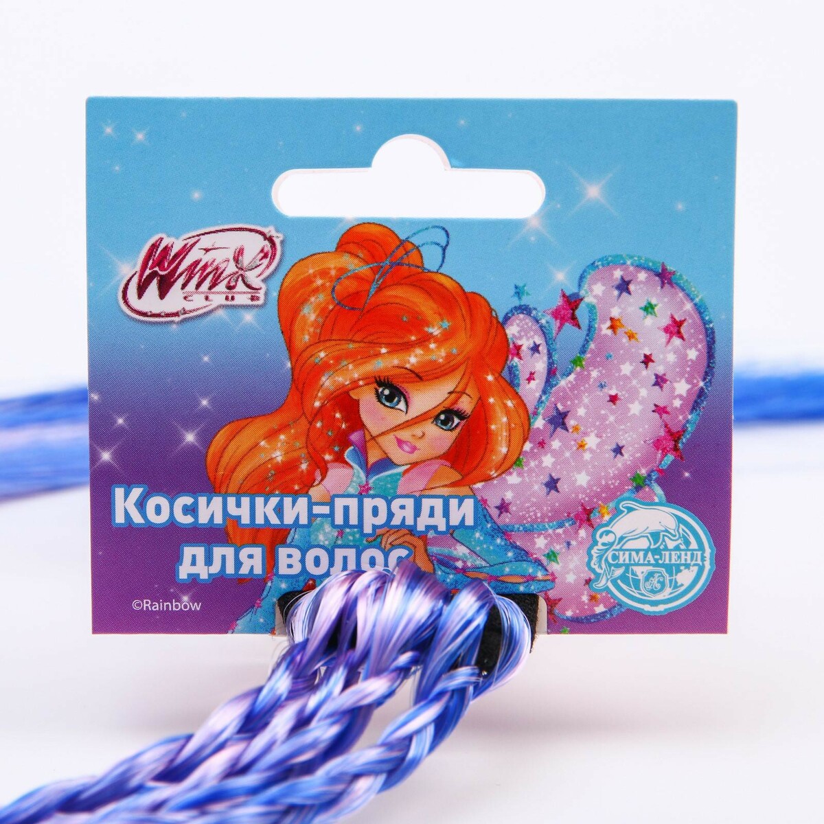 Косички для волос на резинке, голубой, winx Вид№3