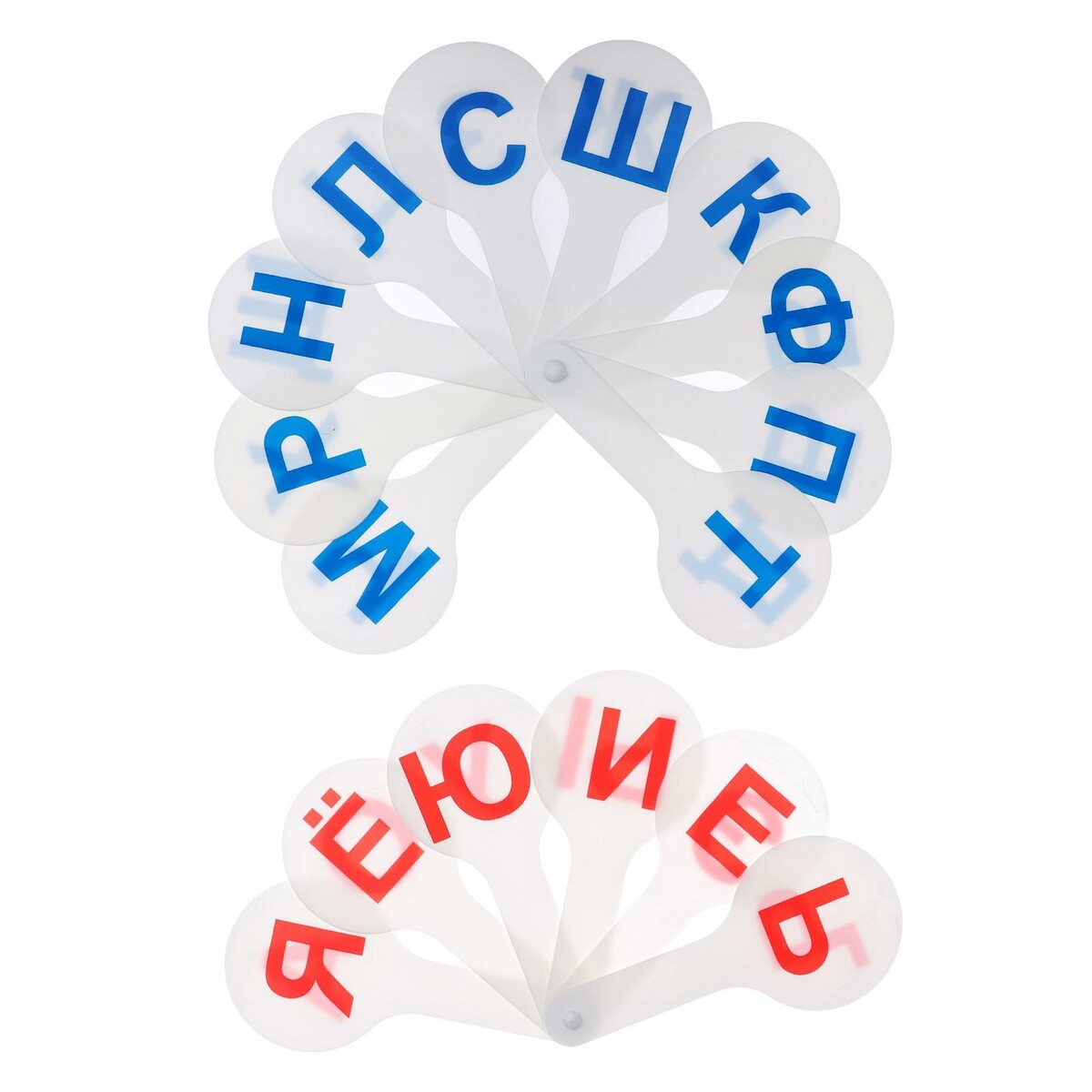 Набор касс-вееров гласные и согласные буквы, 2 штуки, calligrata обучающий набор магнитные буквы с карточками учим буквы по методике монтессори