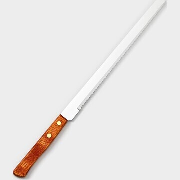 Нож для бисквита, 22 см, деревянная ручк