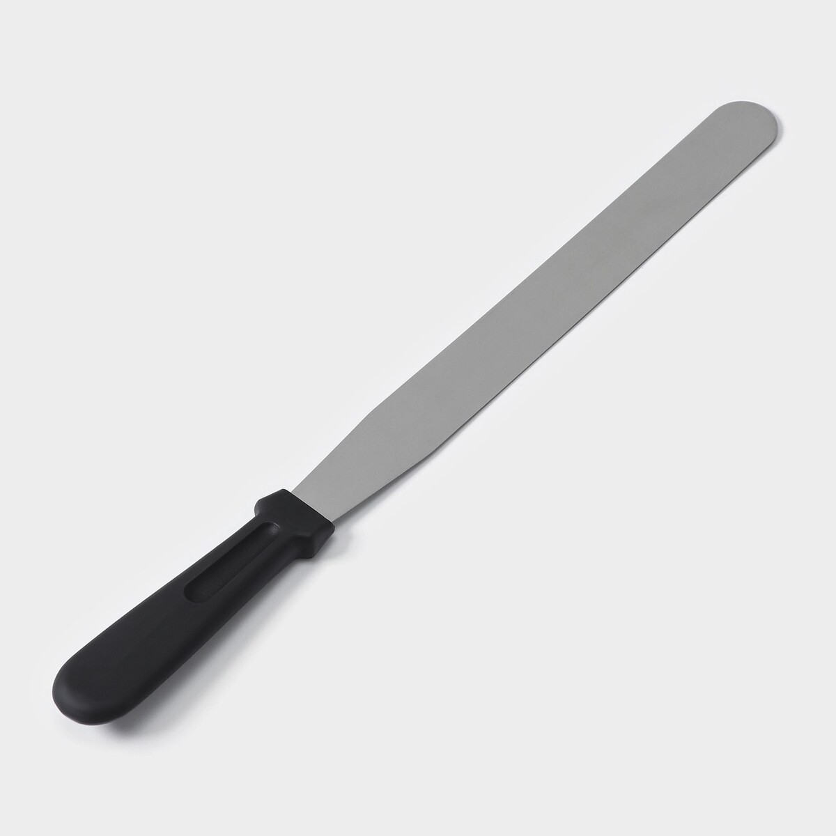 Лопатка-палетка с пластиковой ручкой, прямая, 37 см, рабочая часть 25 см, цвет черный лопатка палетка с пластиковой ручкой изогнутая 32 см рабочая поверхность 15 7 см