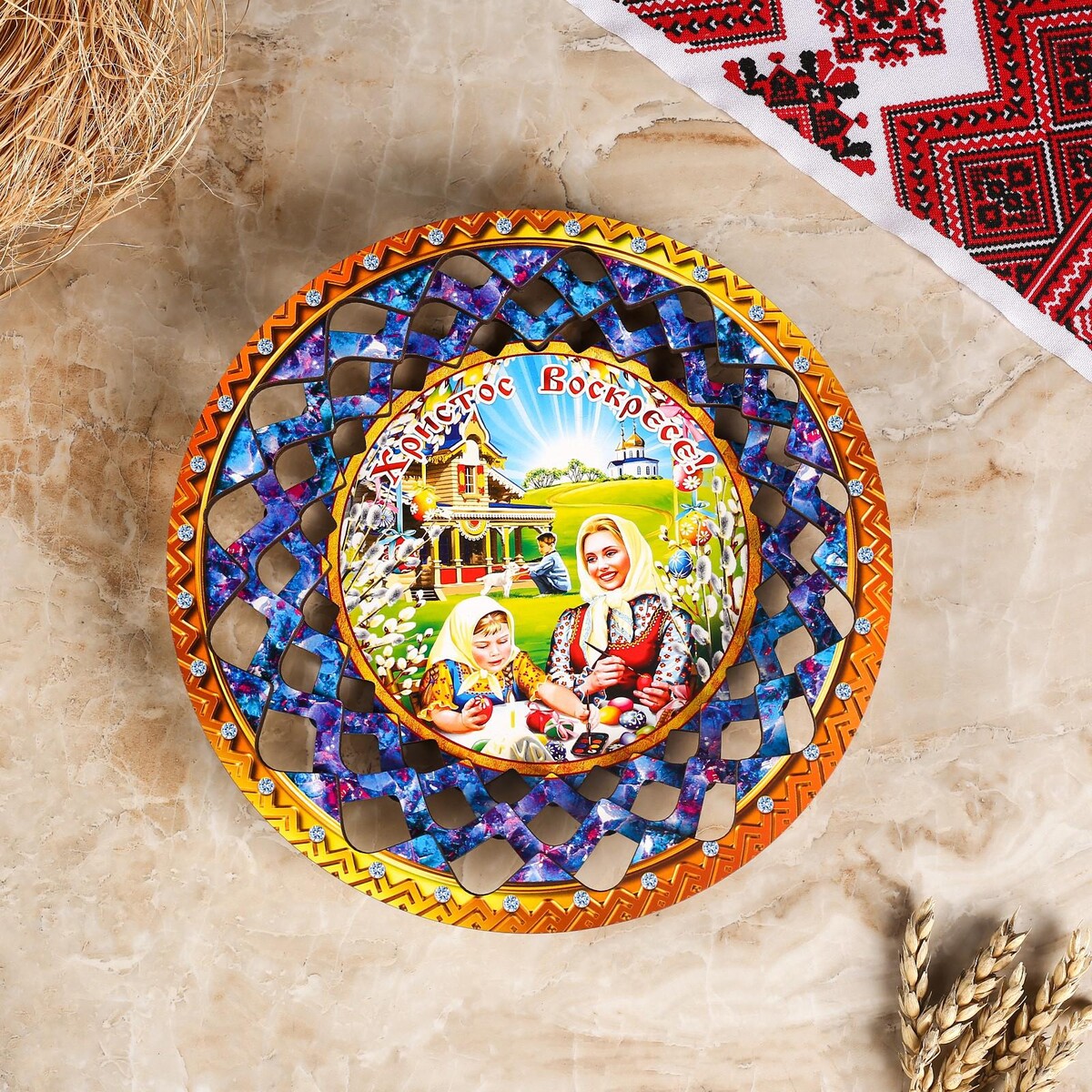 

Тарелка конфетница, Разноцветный