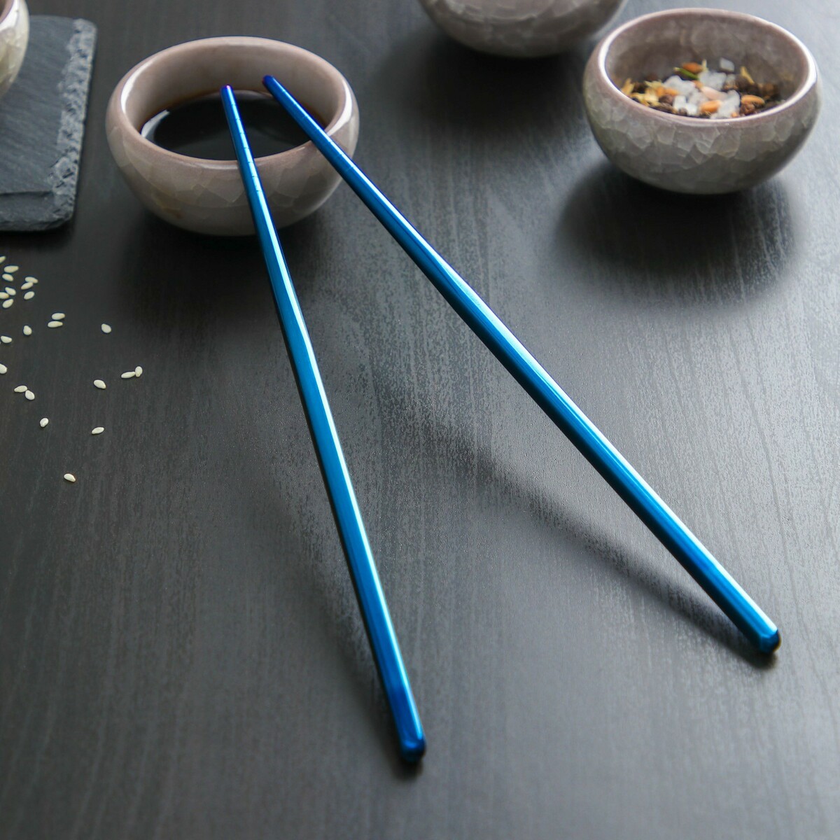 Палочки для суши bacchette, длина 21 см, цвет синий штора для кухни лайма синий