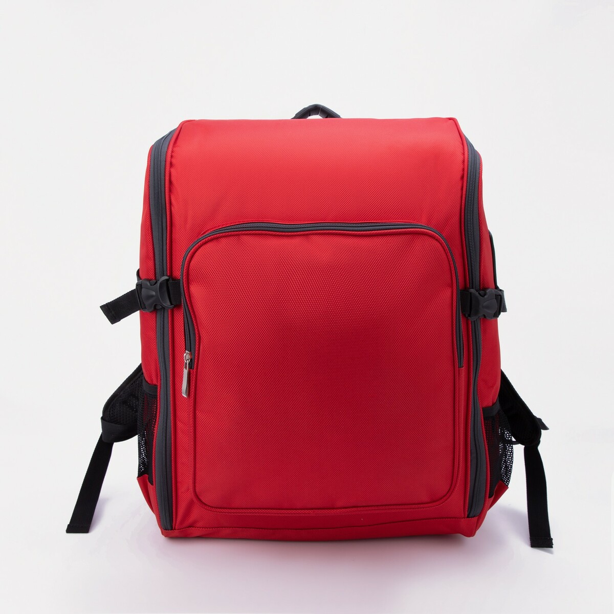 -рюкзак на молнии 48 л, 3 наружных кармана, цвет красный No .