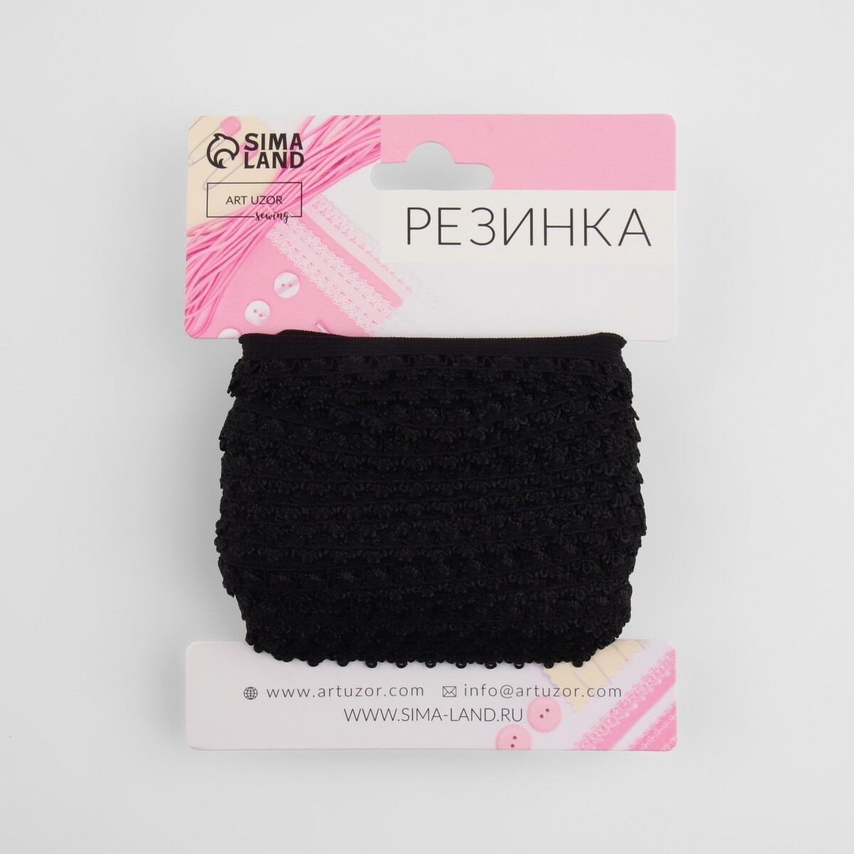 

Резинка ажурная бельевая, 14 мм, 10±1 м, черная, Черный