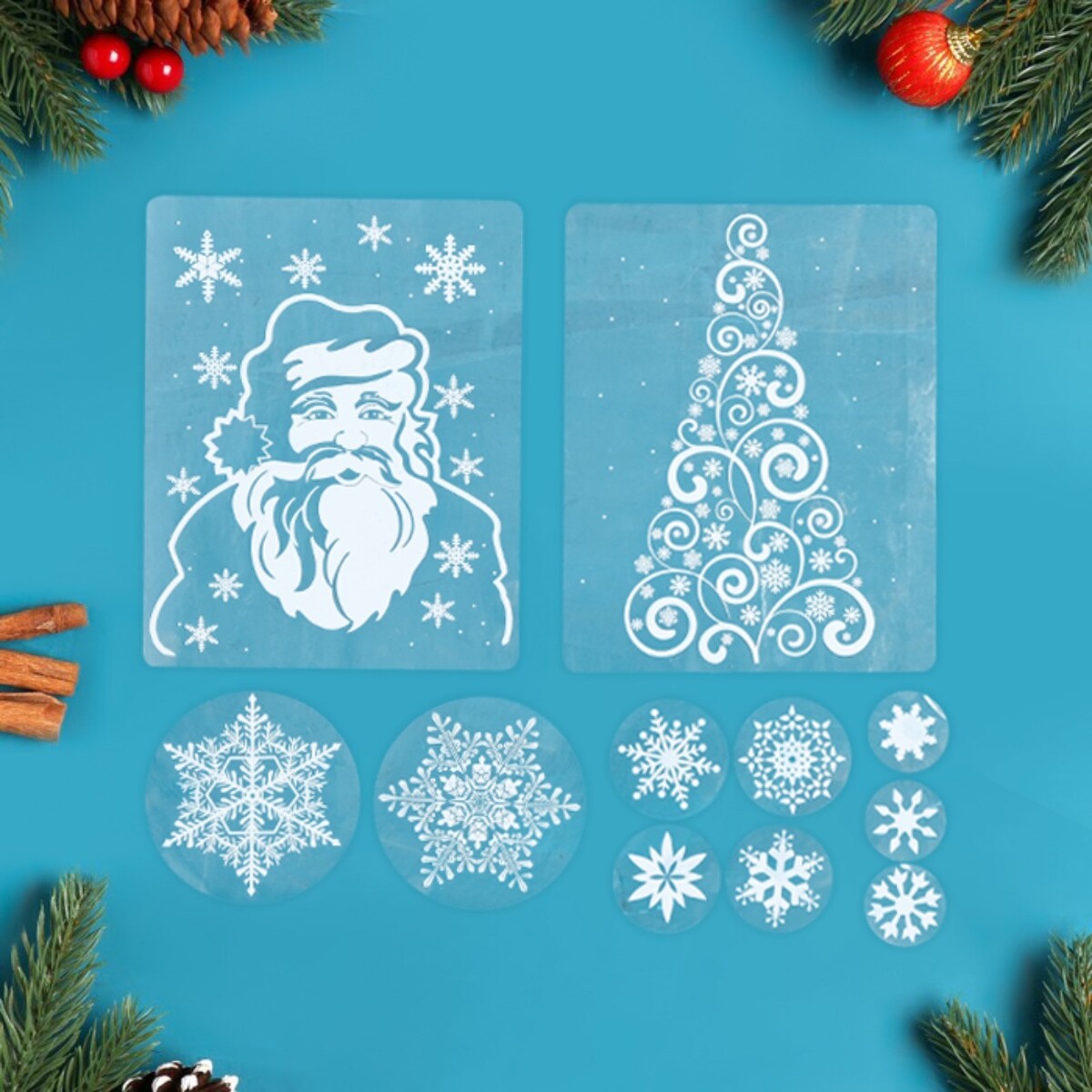 Набор наклеек новогодних коллекция новогодних наклеек веселый снеговичок и его друзья