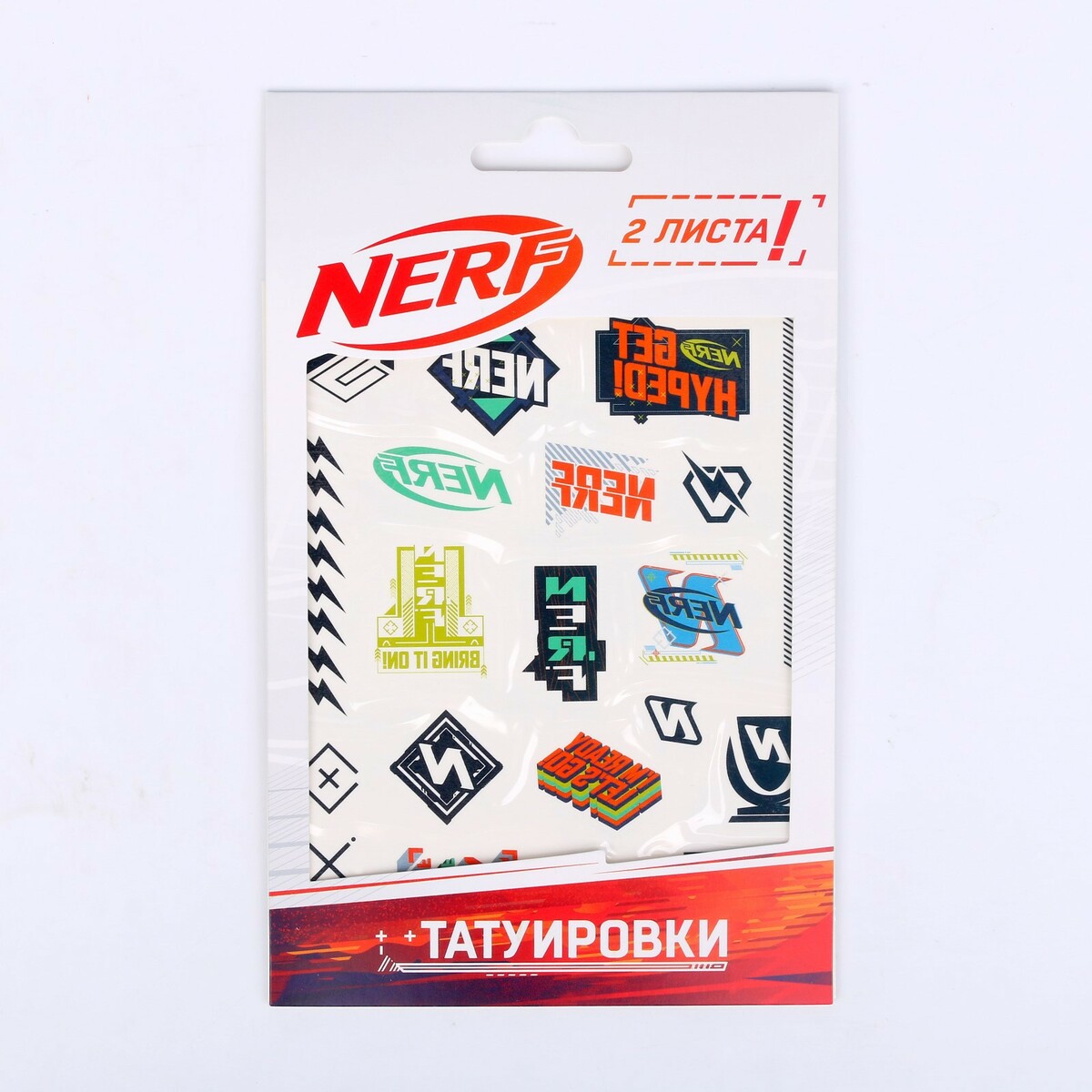 

Наклейки-татуировки nerf, 2 листа