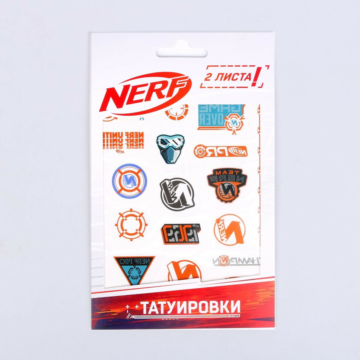 

Наклейки-татуировки nerf, 2 листа