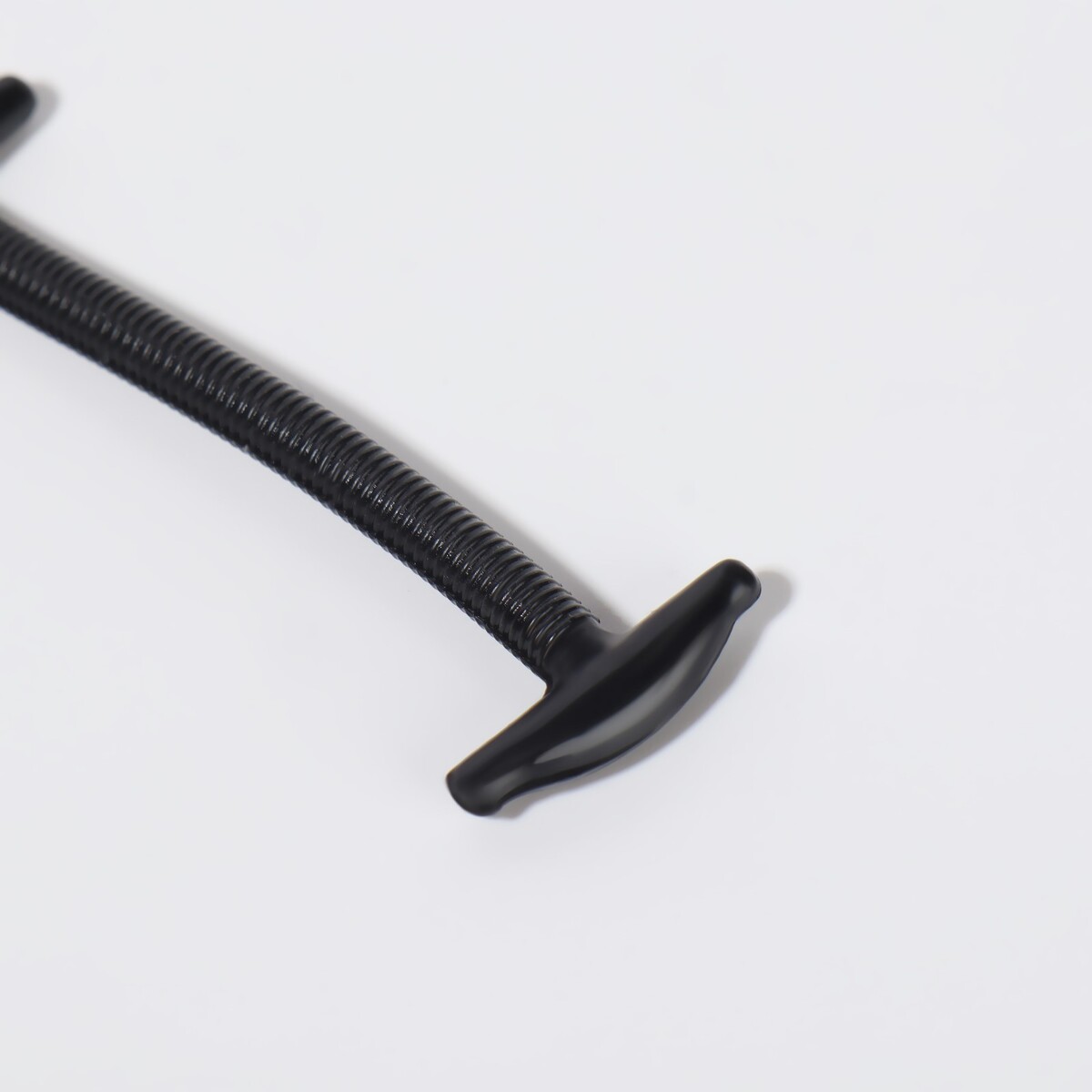 фото Набор шнурков для обуви, 10 шт, силиконовые, круглые, d = 3 мм, 4 см, цвет черный onlitop