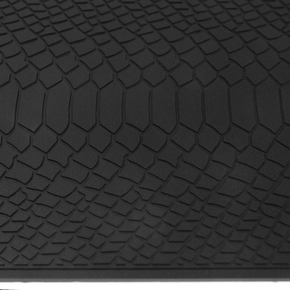 фото Коврик противоскользящий под кожу крокодила 20×13 см, черный no brand