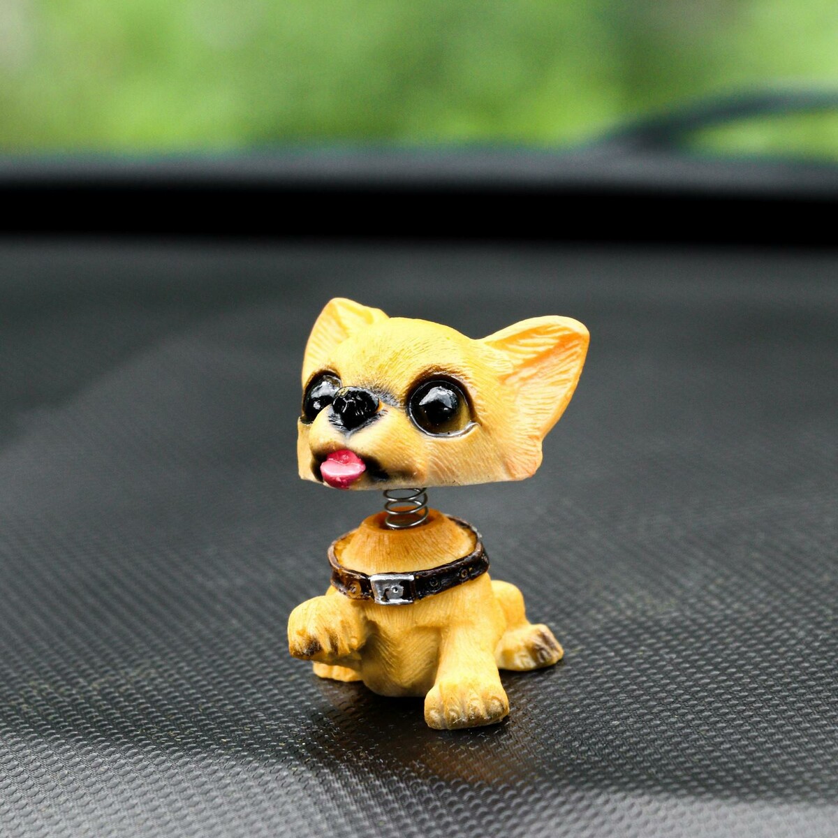 Собака на панель авто, качающая головой, мини, спаниель мини спойлер для авто 17×3 5 см