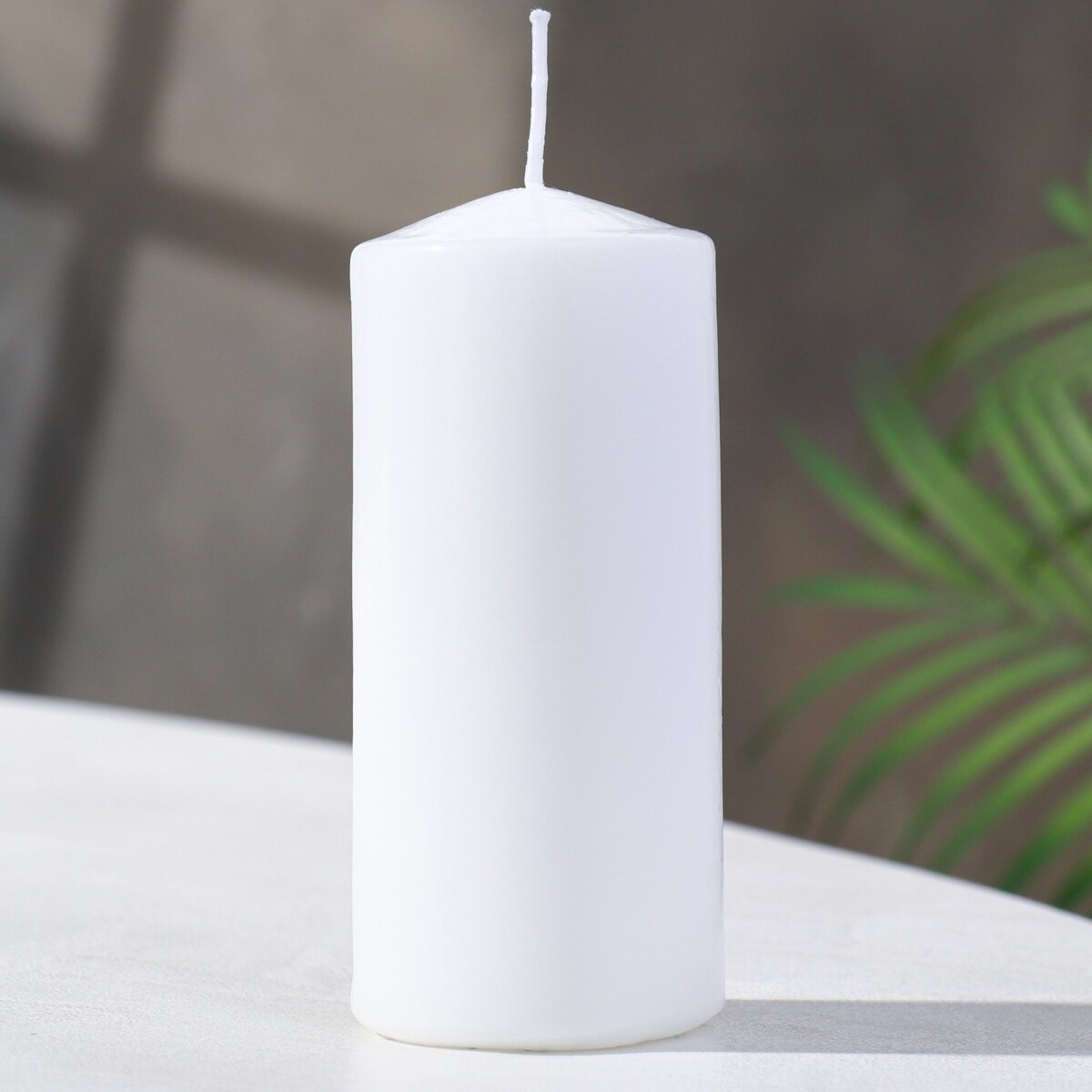 Свеча - цилиндр, 5х12 см белая свеча цилиндр с гранями 5х7 5 см пальмовый воск белая 6 ч