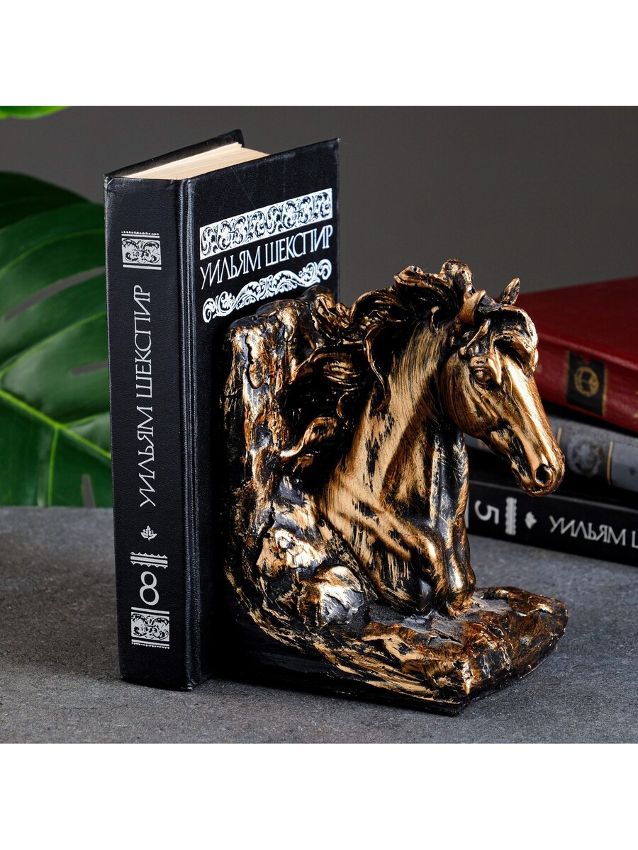 

Держатель-подставка для книг на полку, Бронзовый