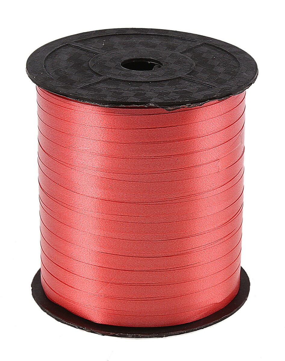 Лента упаковочная простая, красная, 0,5 см х 225 м лента упаковочная простая розовая 0 5 см х 225 м