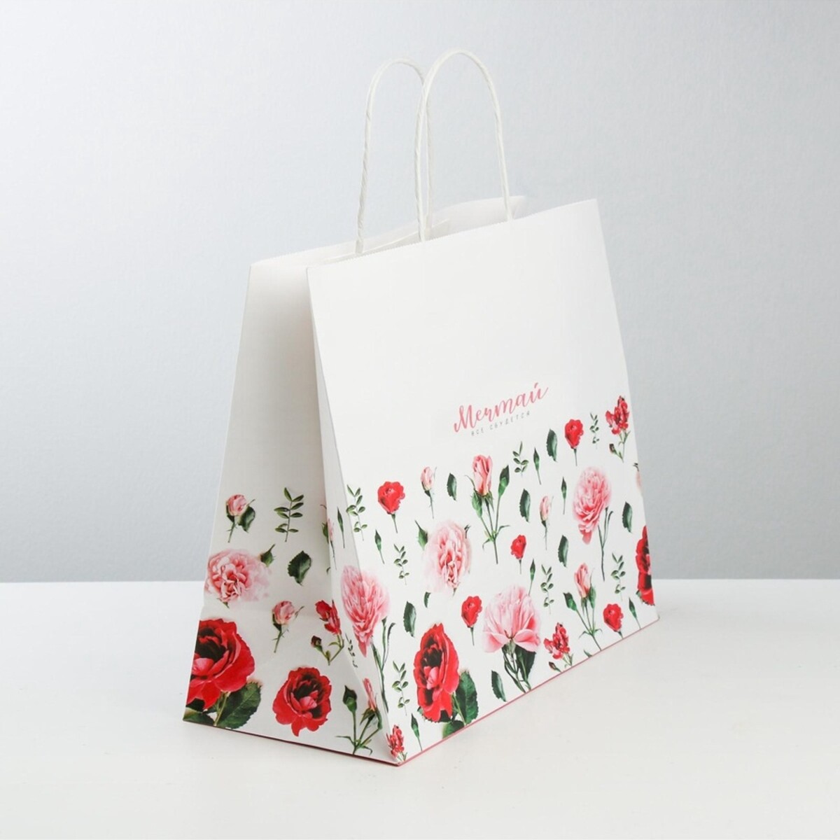 

Пакет подарочный крафт, упаковка,, Белый