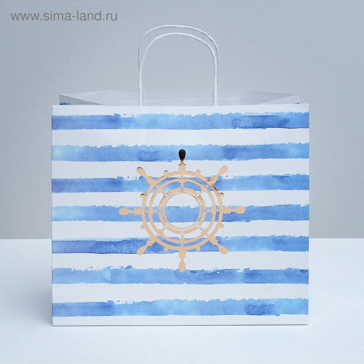 

Пакет подарочный крафтовый, упаковка,, Белый;голубой