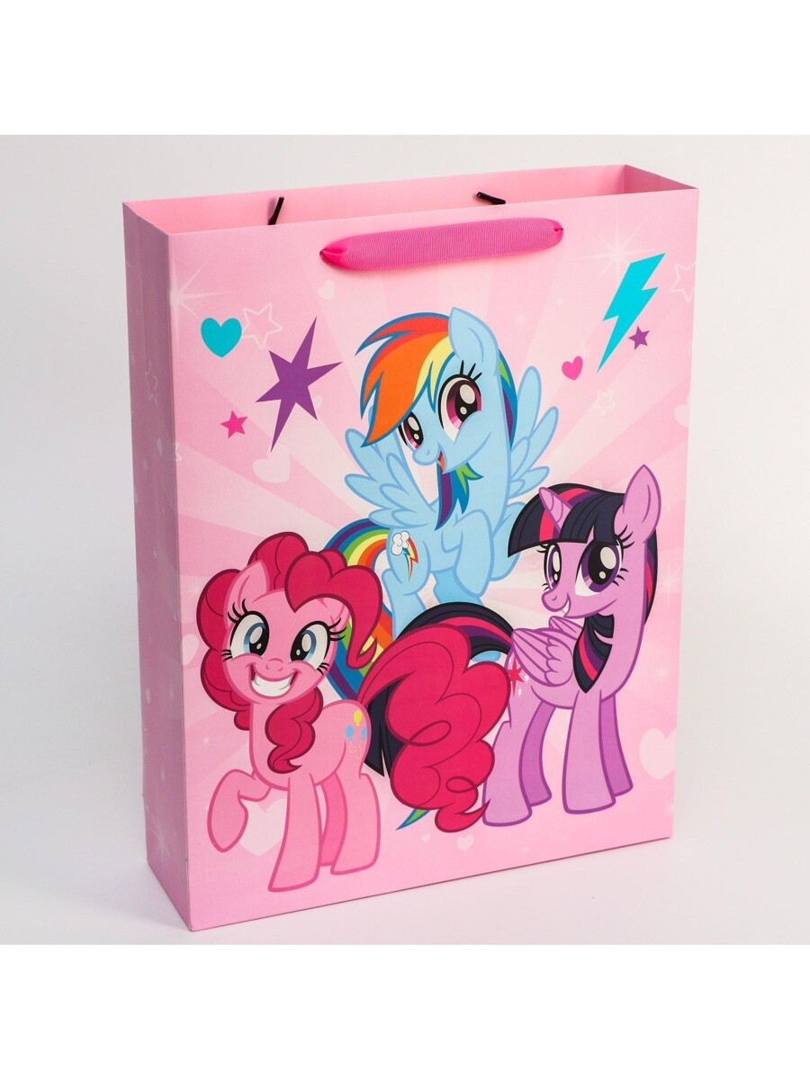 

Пакет подарочный, 31×40×9 см, упаковка, my little pony, Розовый