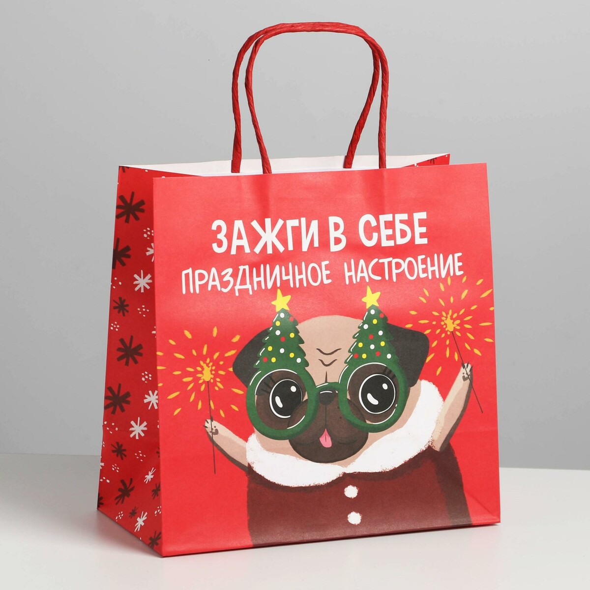 

Пакет подарочный, Красный;белый
