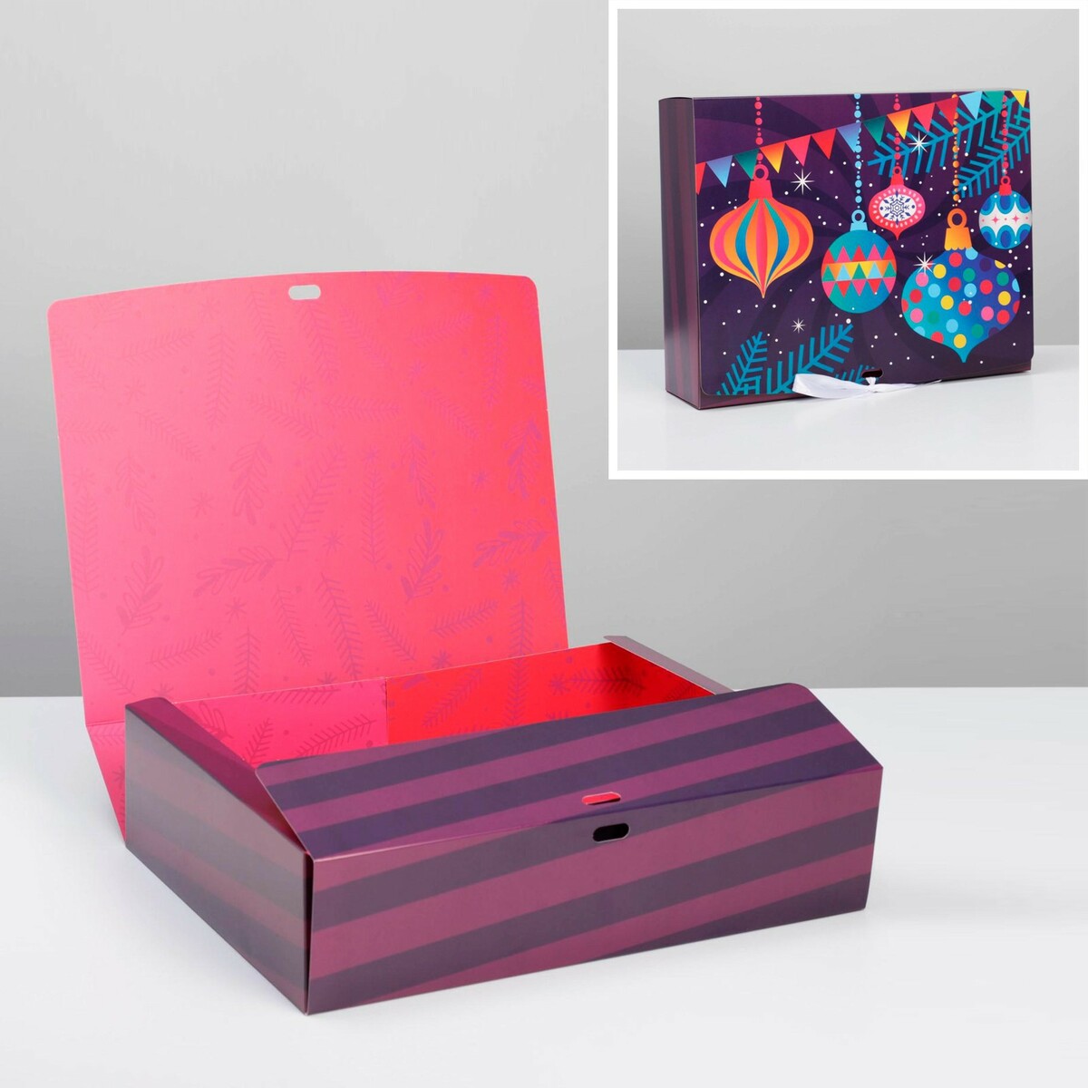 Коробка складная двухсторонняя бумага упаковочная крафт двухсторонняя розово фиолетовый 0 55 х 10 м 70 гр м²
