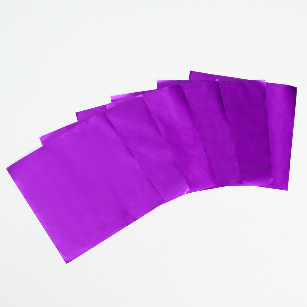 Фольга для конфет 10*10см 100шт., фиолетовый бумага упаковочная крафт двухсторонняя розово фиолетовый 0 55 х 10 м 70 гр м²