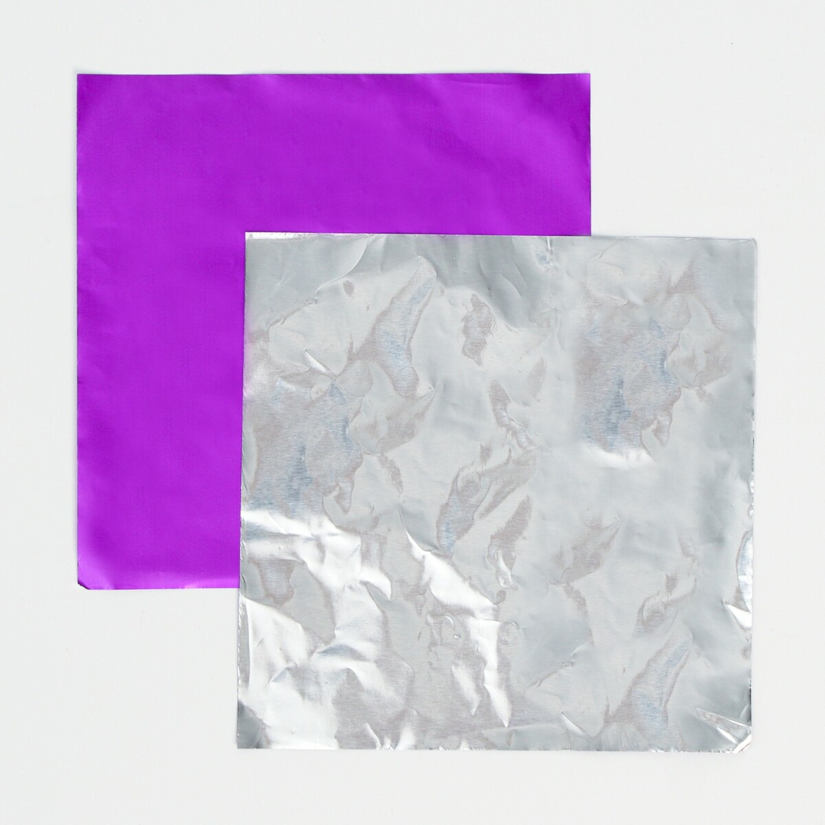 фото Фольга для конфет 10*10см 100шт., фиолетовый no brand