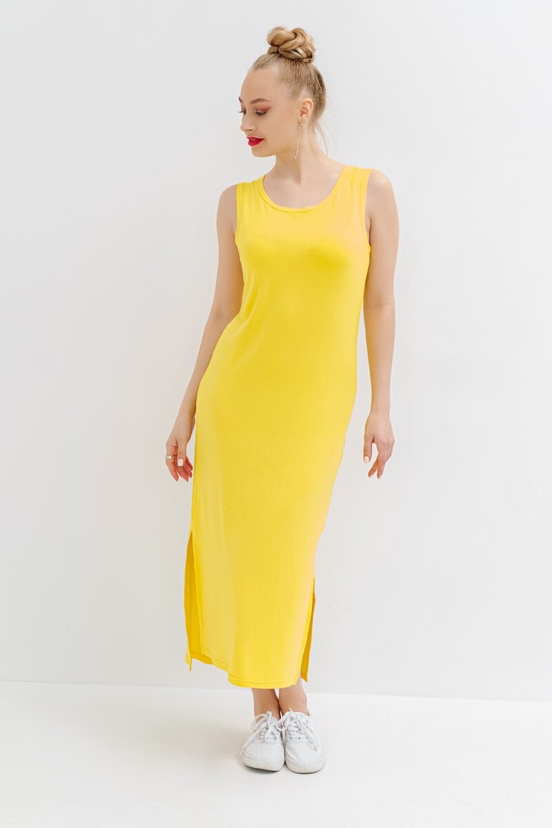 Платье ОПТ МОДА, размер 44, цвет лимонный