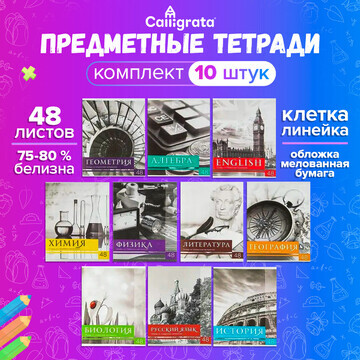 Комплект предметных тетрадей 48 листов,