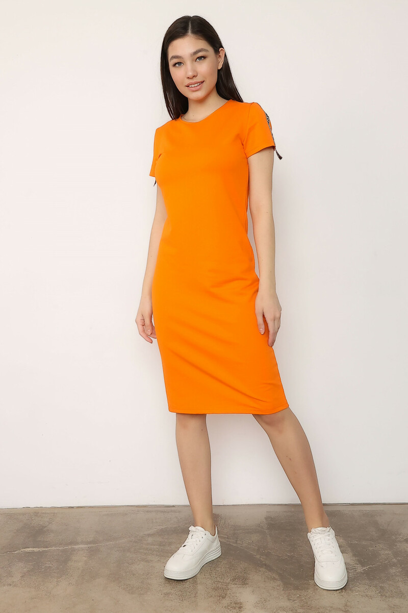 Платье SOLO MIO, размер 42, цвет оранжевый 01033112 - фото 1