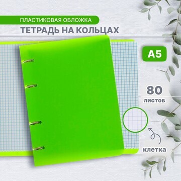 Тетрадь на кольцах a5 80 листов в клетку