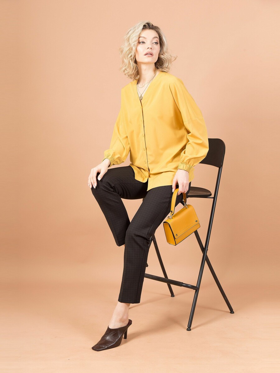 Блуза PRIZ, размер 42, цвет желтый 01036442 - фото 3