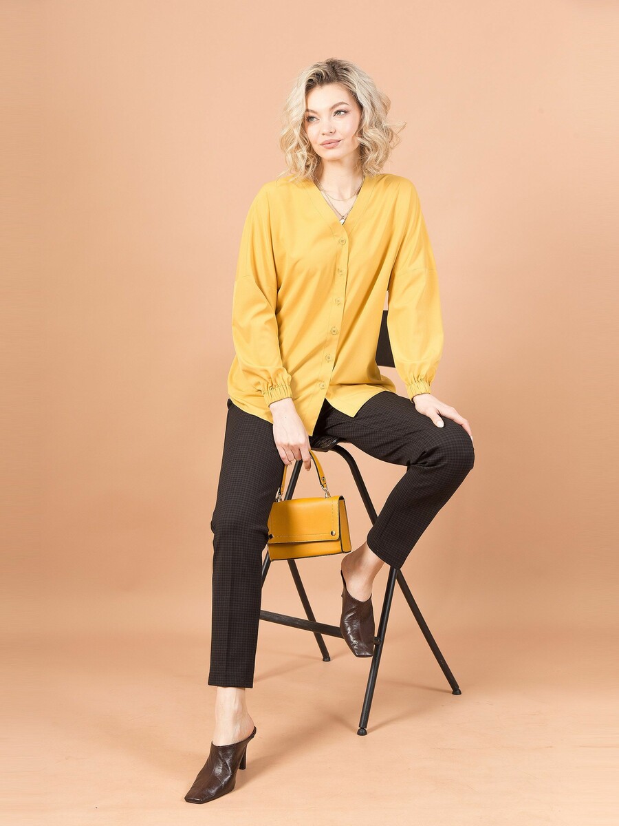 Блуза PRIZ, размер 42, цвет желтый 01036442 - фото 2